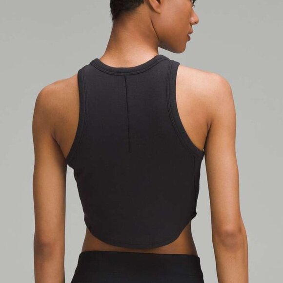 NWT Lululemon Hold Tight Cropped Tank Top - 8 Black - Picture 2 of 7